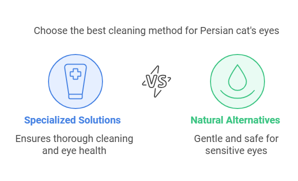 image showing the importance to Choose the best cleaning method for Persian cat's eyes