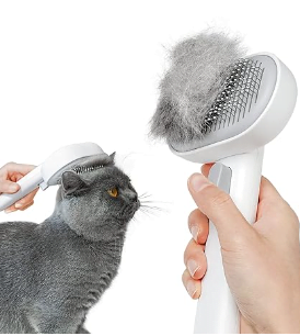 Slicker brush for grooming persian cats