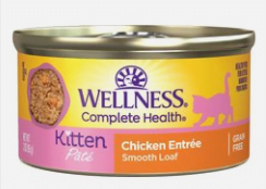 Wellness Complete Health Grain-Free Kitten Formula for a hypoallergenic diet