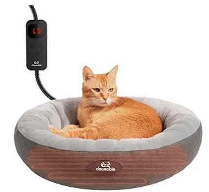  photo of a Heated cat desk bed example