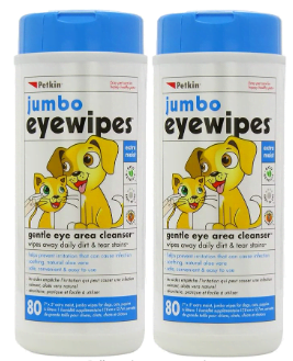 Petkin Jumbo Wipes listed as one of the best persian cat eye wipes