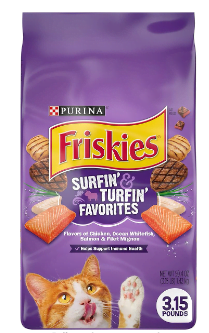 Friskis dry cat food listed as one of the best  food for persian cats