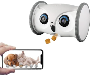 Image showing an interactive cat camera which is listed as one of the high-tech cat gadgets