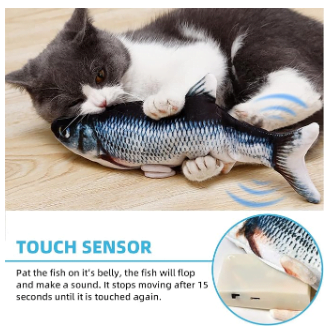 Image showing how the electric fish toy works