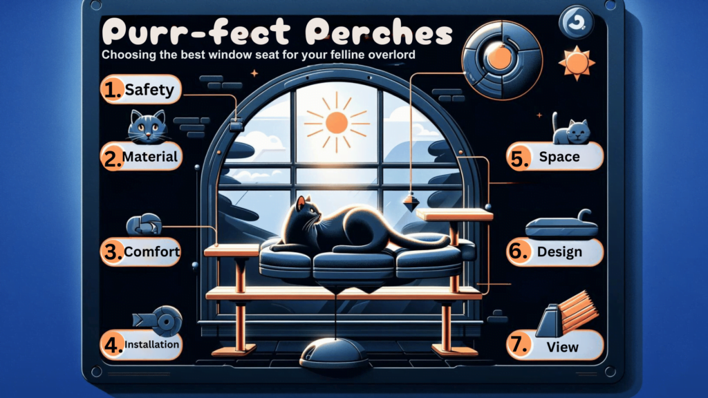 Infographic showing how to choose the best window perch for cats