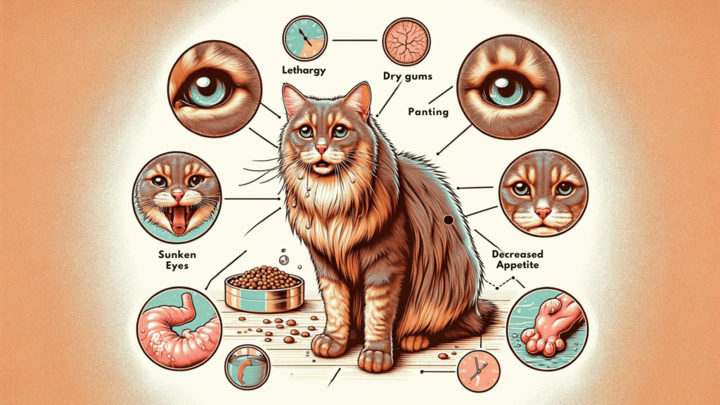 Image showing some cat dehydration symptoms