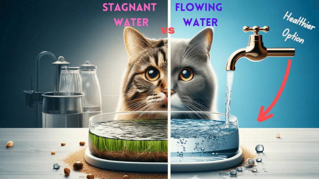 Flowing water is a healthier option than stagnant water and it's one of the reasons why do cats like running water