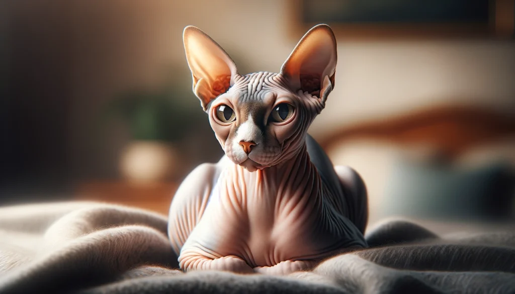 Image showing a Sphynx cat which require extra protection against sun's rays