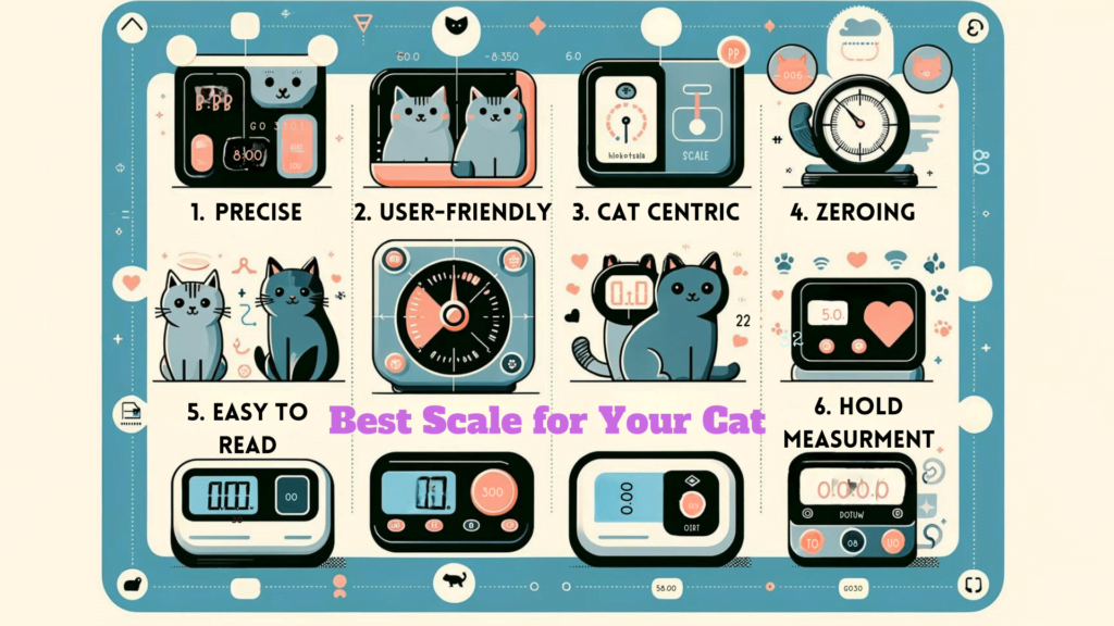 infographic showing features for the Best Scale for Your Cat