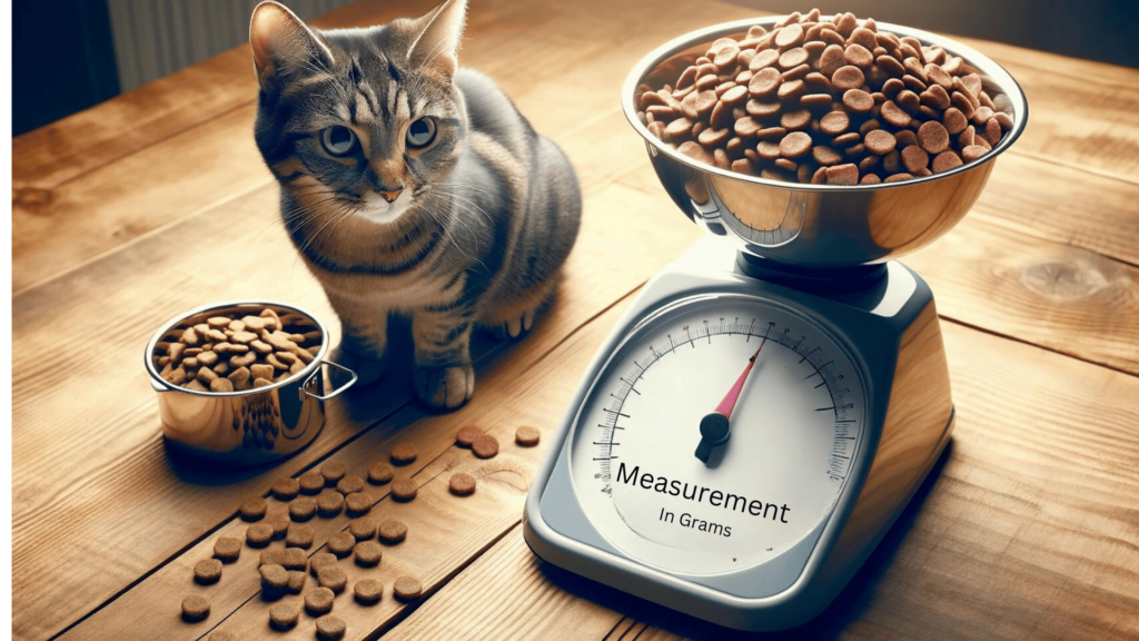  Image emphasizing the importance of measuring food portions accurately to prevent overfeeding