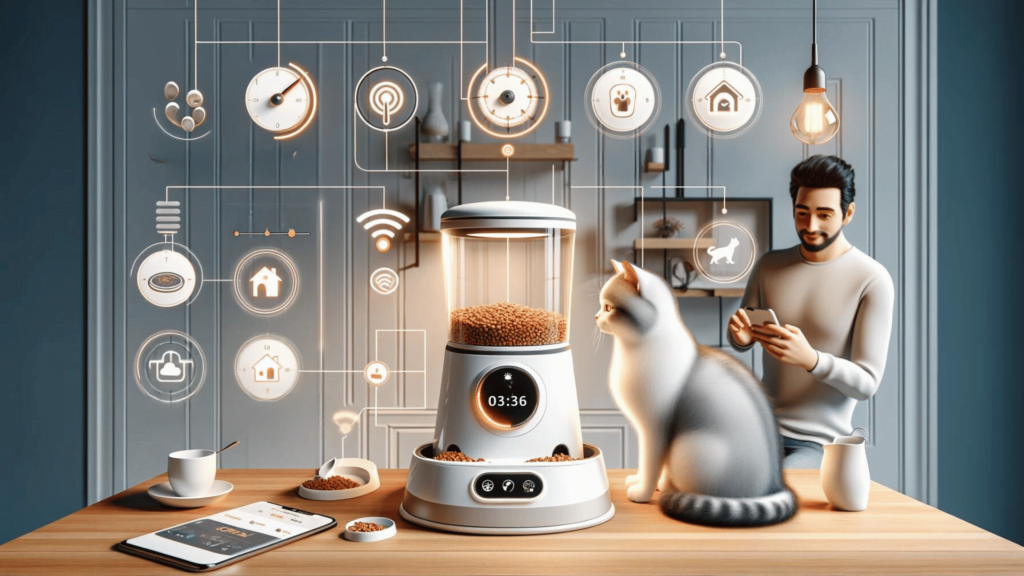 Image showing what makes a cat feeder smart