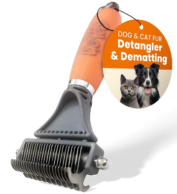 gopets 2-sided dematting comb listed as one of the best brushes for Maine coon cats