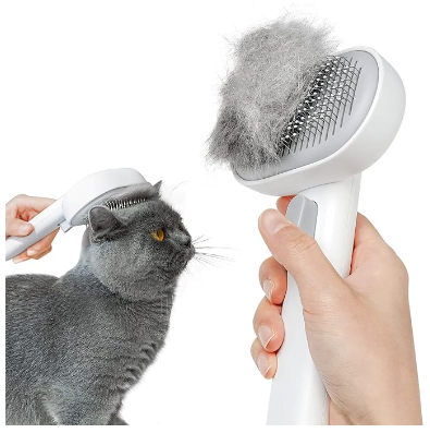 Image example of a shedding brush for cats with release button