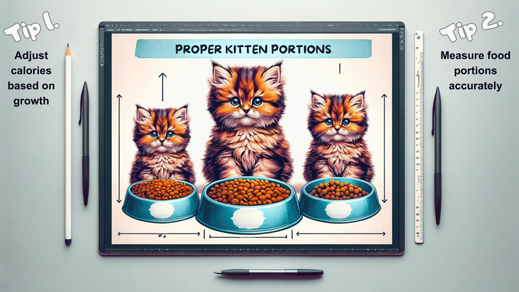 Image giving out tips on proper persian kitten portions