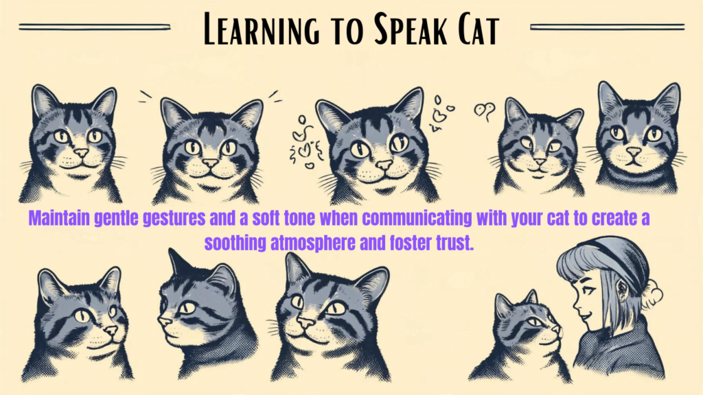 Image showing how to communicate with your cat and make them comfortable