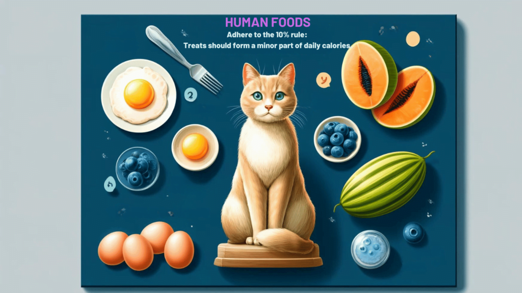 Image showing that treats to cats should not make up more than 10% of their calorie intake