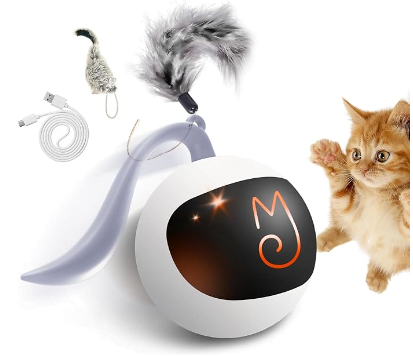 Image of the Migipaws interactive ball listed as one of the best toys for Bengal cats