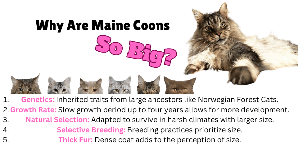 Why are Maine Coons So Big: visual with all the reasons