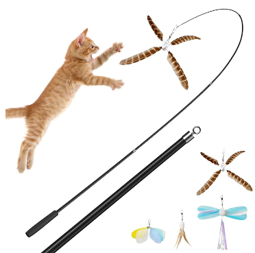 Uahpet Natural Feather Cat Toys listed as one of the best toys for Bengal Cats