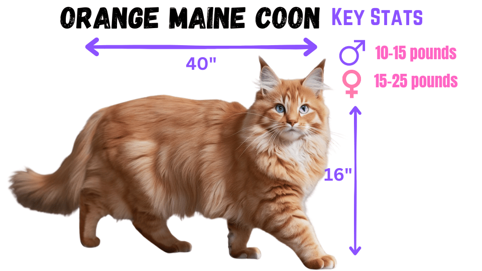 Image showing Orange Maine Coon Key Physical characteristics