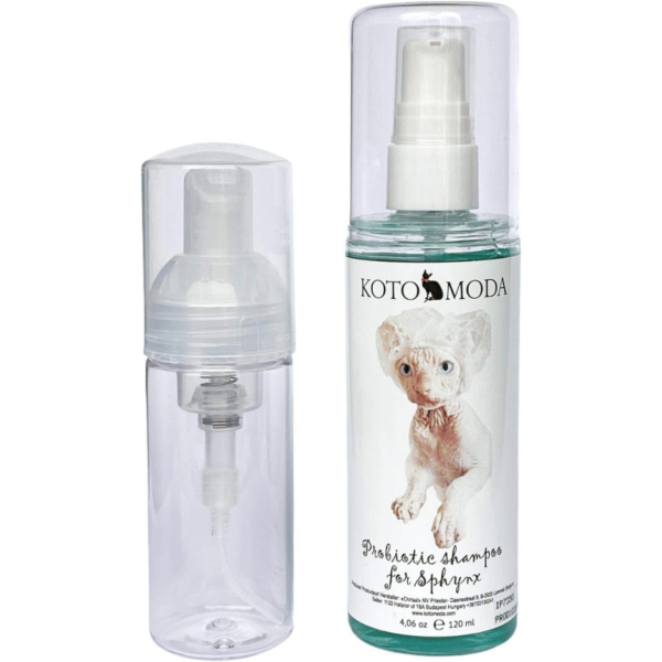 Cat Shampoo for naked and hairless cat with foam pump