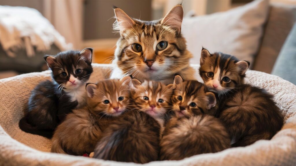 Image Showcasing a Litter of American Curl Kittens