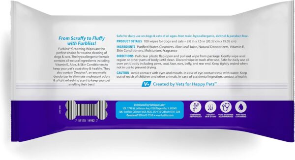 Furbliss cat wipes for hairless cat breeds like sphynx back image