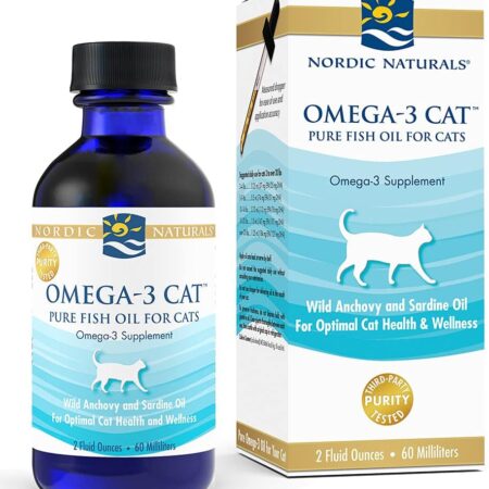 Nordic Naturals Omega-3 Cat, Fish Oil for Cats with EPA & DHA - Promotes Heart, Skin, Coat, Joint, & Immune Health - Non-GMO