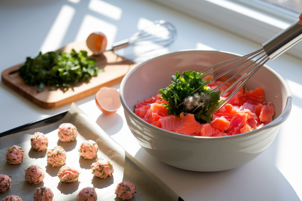 Ingredients for Energize Your Cat with Valerian Root Veggie Bites neatly arranged on a pristine white countertop, showcasing a natural cat treat recipe.