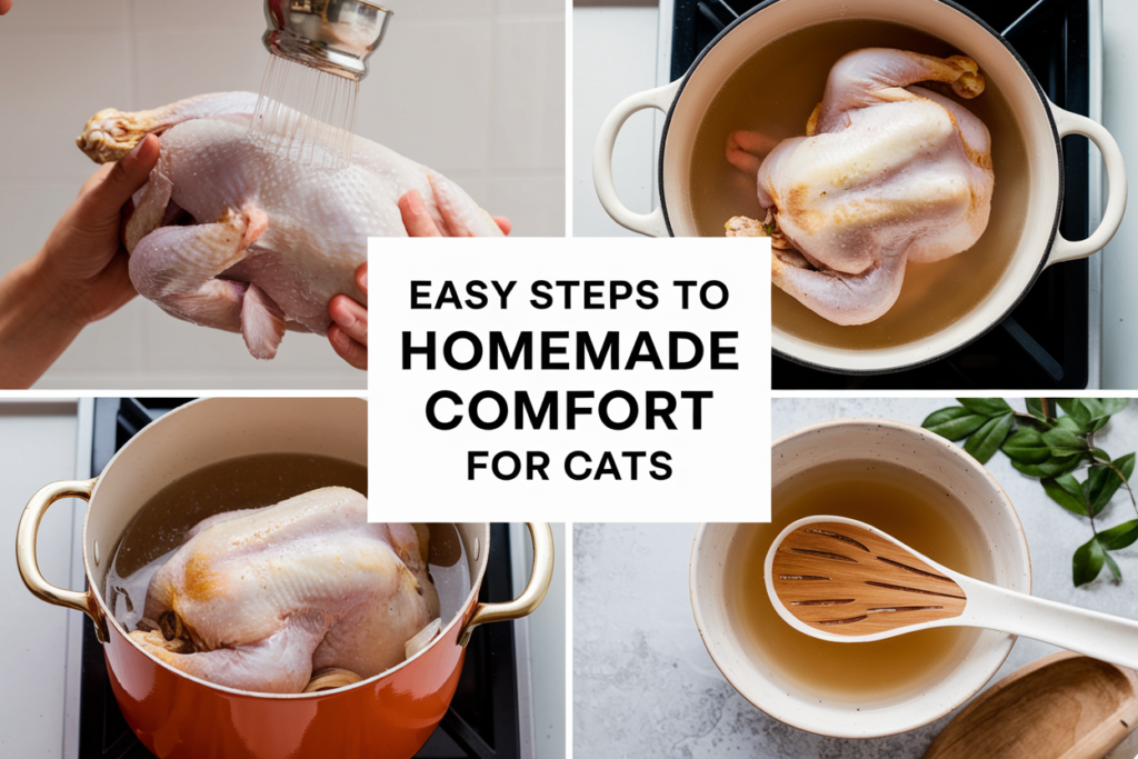 Image showing Step-by-Step Guide to Making Chicken Broth for Cats