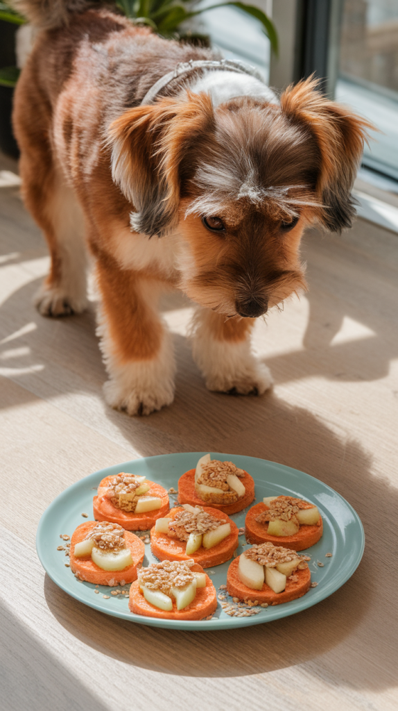 Carrot and Apple Dog Treats as one of the DIY Dog treat recipes without peanut butter