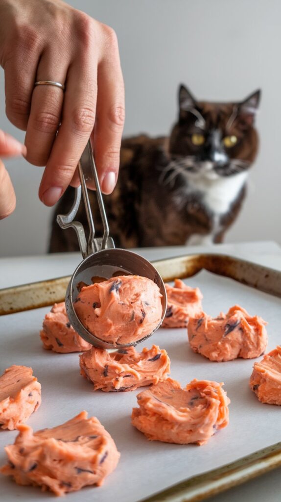 DIY Coconut Oil and Salmon Soft Cat Chews prepartion