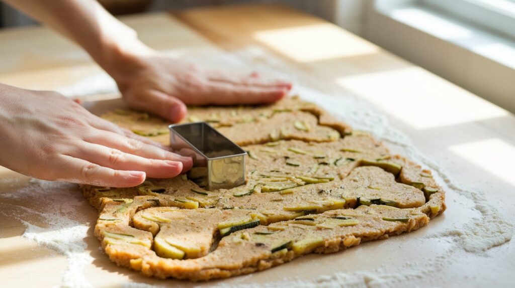 Image showing the preparation of Apple & Zucchini Dental Chews for Dogs