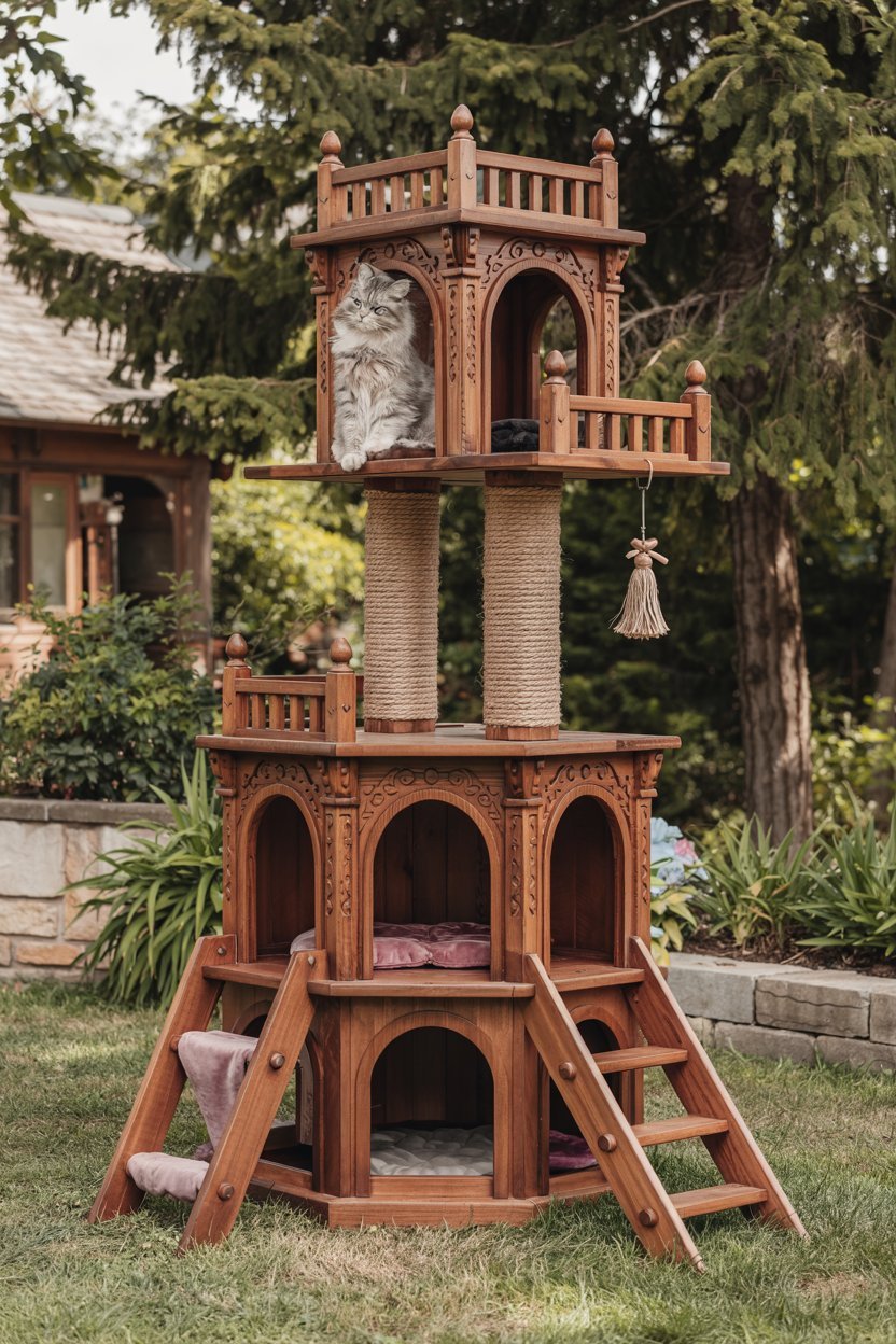 20+ Victorian-Inspired Decorative Cat Towers for the Sophisticated Pet