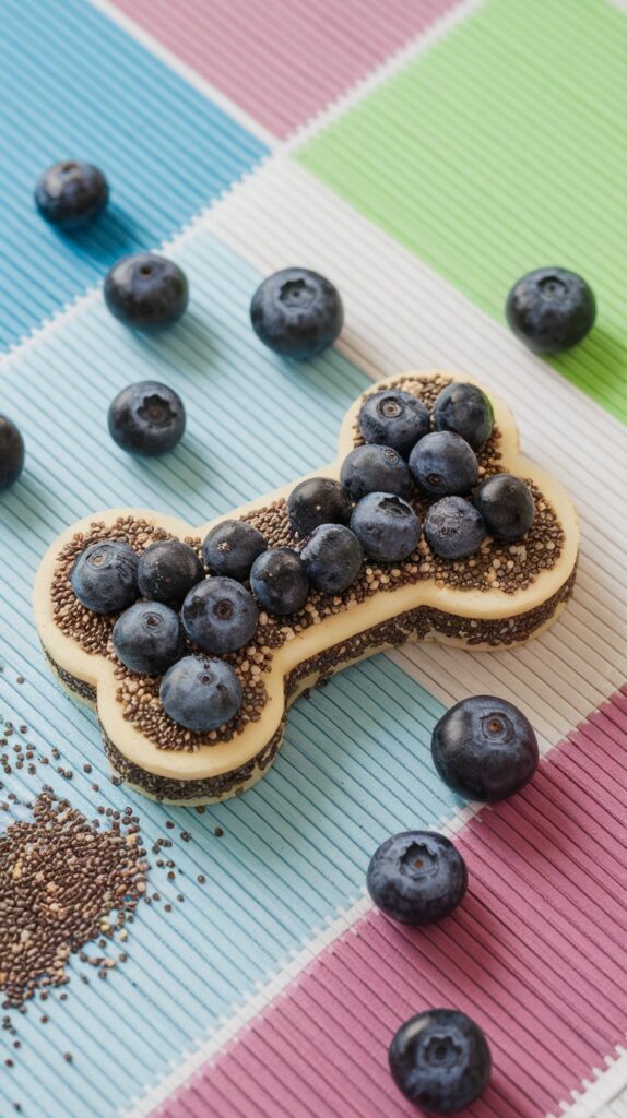 Blueberries chia seed vegan dog treats