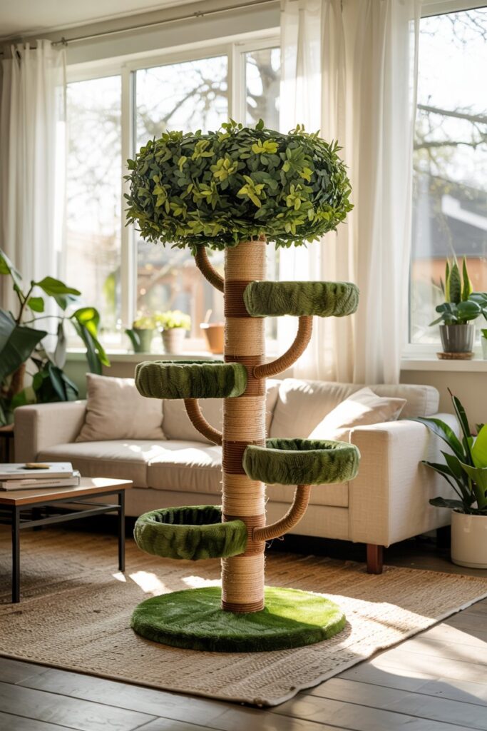 Urban jungle cat tree for indoor cats, perfect for stylish pet‑friendly