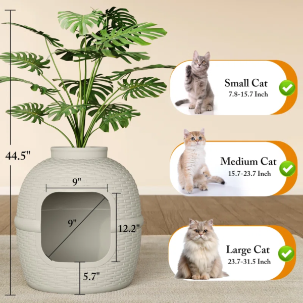 Damase Hidden Cat Litter Box Planter - Image 10