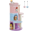 Cat Tree Cat Condos for Large Cats, Cat Tower House with Large Top Perch and Sisal Covered Scratching Posts for Indoor Cats Gift