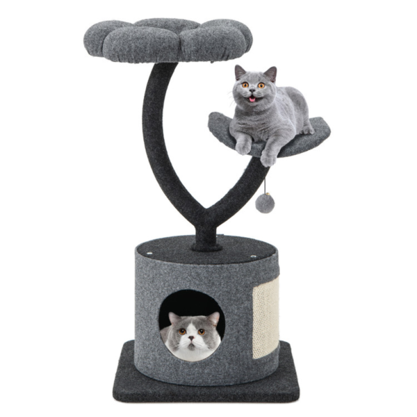 Cat Tree for Large and Small Cats with Curved Metal Supporting Frame - Image 4