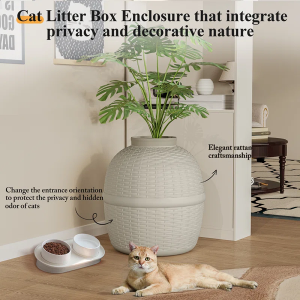 Damase Hidden Cat Litter Box Planter - Image 9