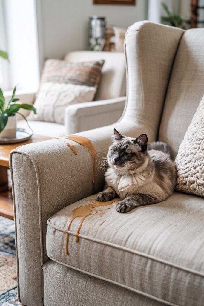 Cat-proof Revolution performance sofa—luxury Pet-Friendly Furniture with tweed look