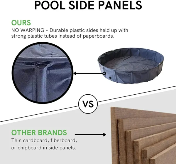 Heavy-duty collapsible dog pool for summer cooling