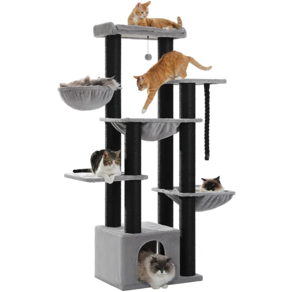 Large Cat Tower for Big Cats – Heavy-Duty Multi-Level Cat Tree - Image 12