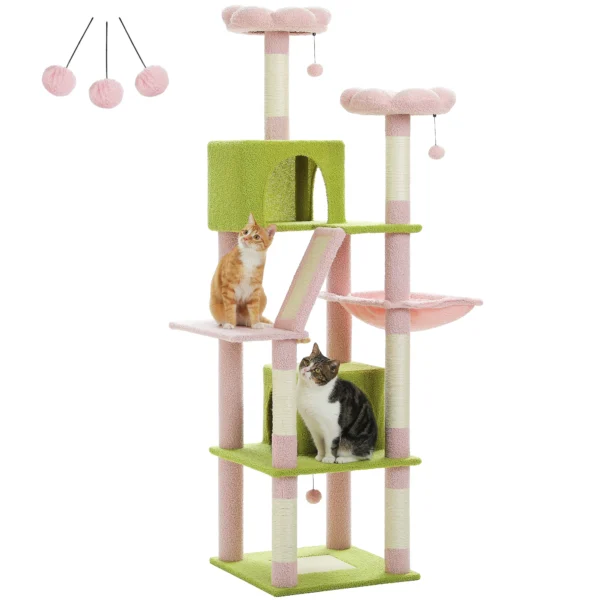 Tall Cat Tree for Large Indoor Cats – Multi-Level Tower with Perches & Scratching Posts - Image 15