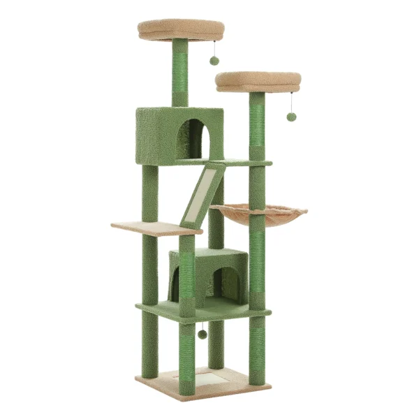 Tall Cat Tree for Large Indoor Cats – Multi-Level Tower with Perches & Scratching Posts - Image 13