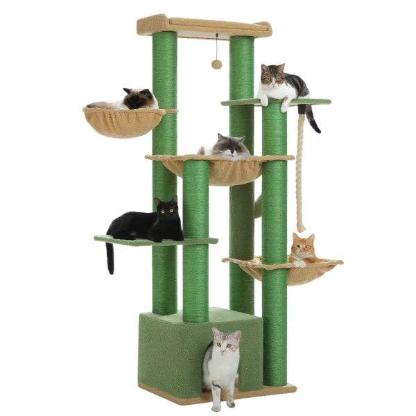 Large Cat Tower for Big Cats – Heavy-Duty Multi-Level Cat Tree - Image 9