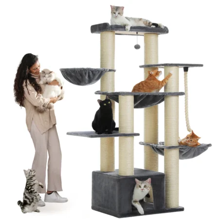 Large Cat Tower for Big Cats – Heavy-Duty Multi-Level Cat Tree