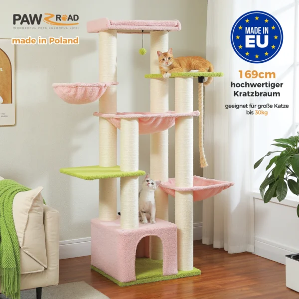 Large Cat Tower for Big Cats – Heavy-Duty Multi-Level Cat Tree - Image 4