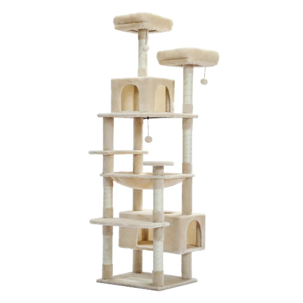 Tall Cat Tree for Large Indoor Cats – Multi-Level Tower with Perches & Scratching Posts - Image 19