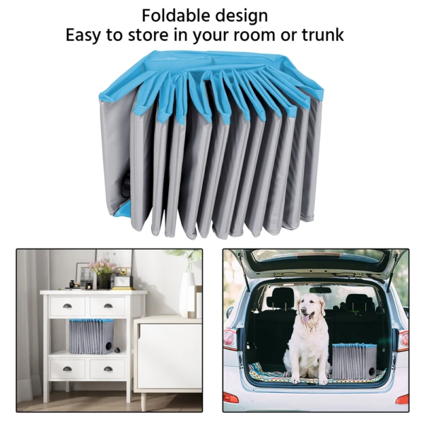 Spacious pet cooling pool for large dogs during summer heat